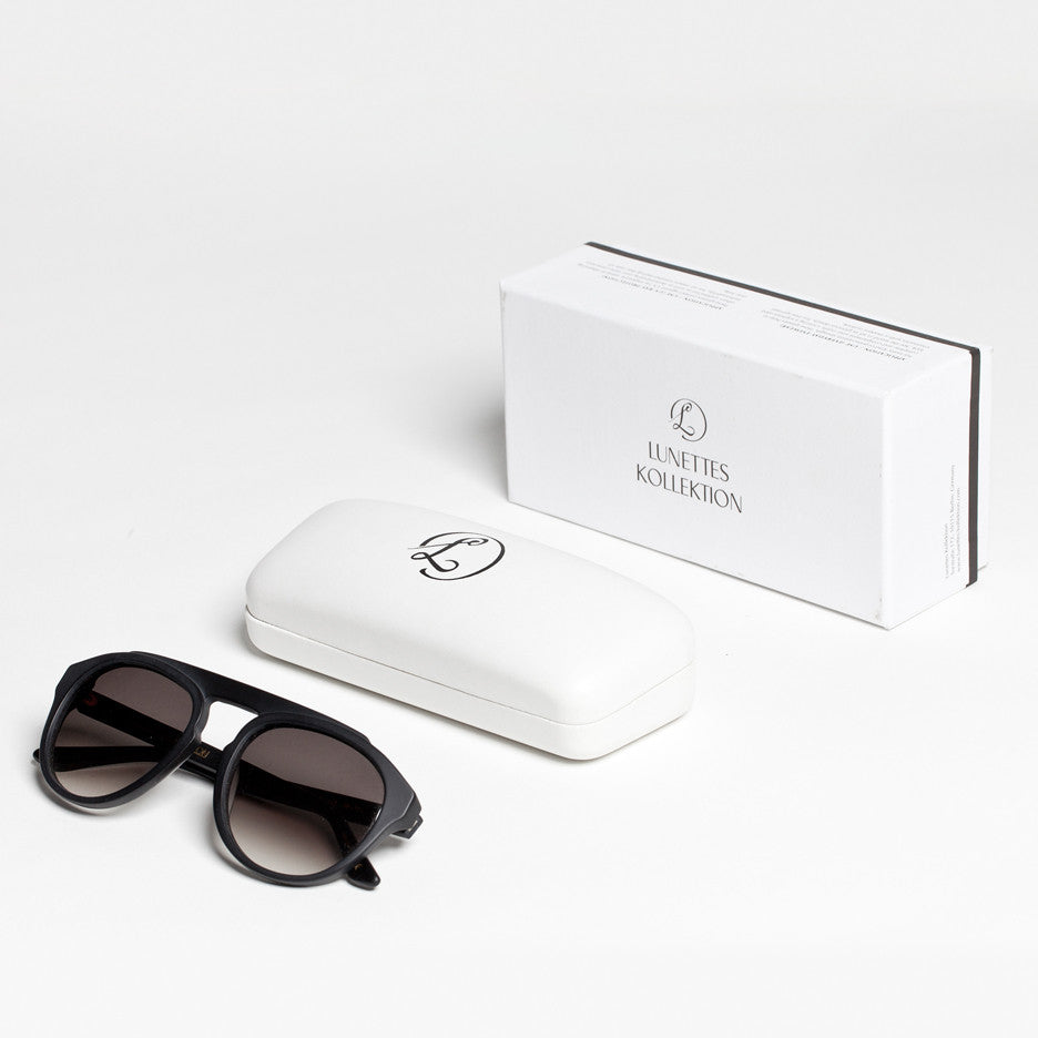 Matte Black Sunglasses "GRAND TOUR" with Gray Lenses